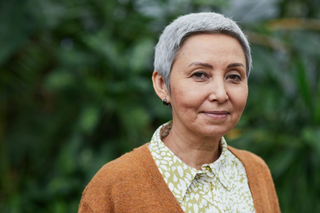 Older woman smiling