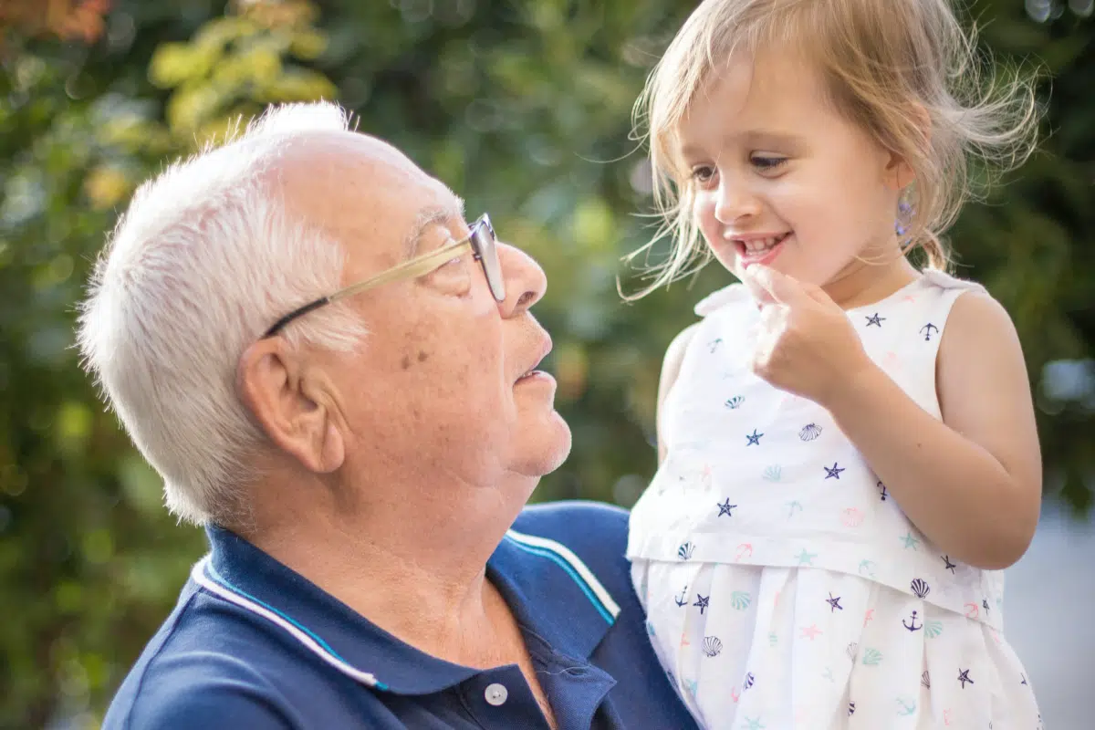 Grandfather with his grandchild