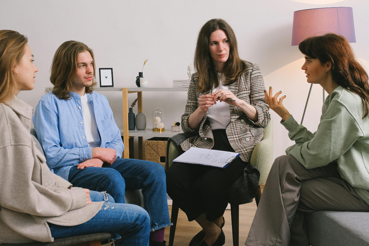 family in counselling session